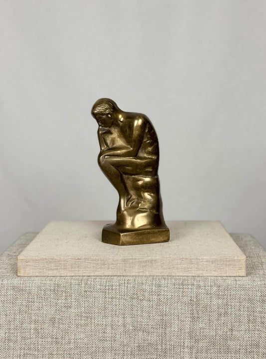 Modernist Brass 'The Thinker' Sculpture