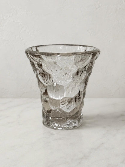French Art Deco Crystal Vase, Pierre D’Avesn