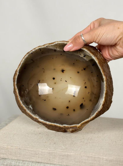 Dendritic Agate Stone Bowl