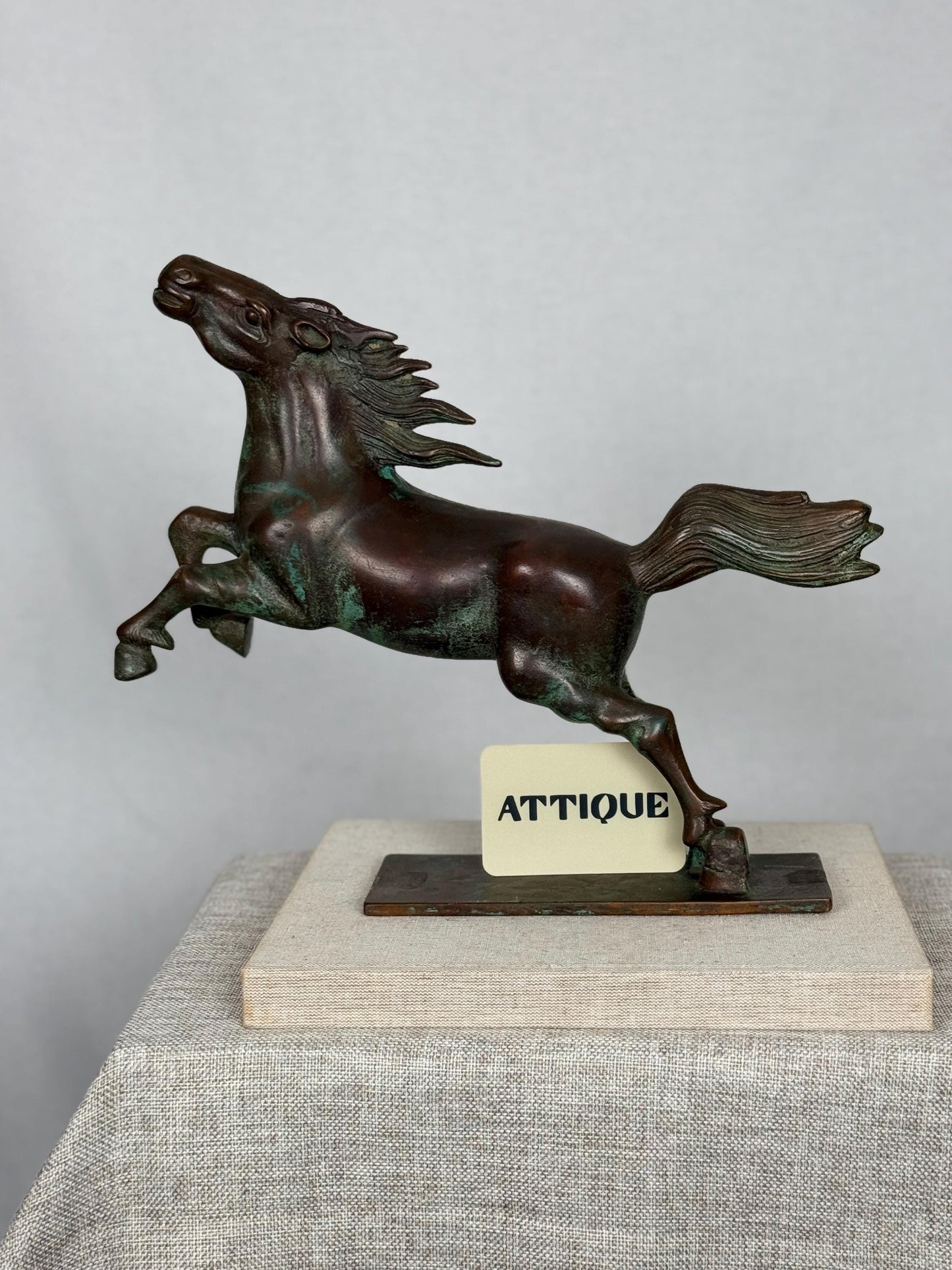 Large Bronze Running Horse Sculpture