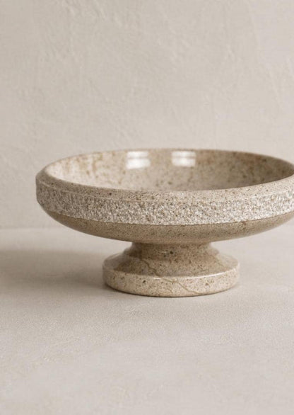 Limestone Pedestal Bowl