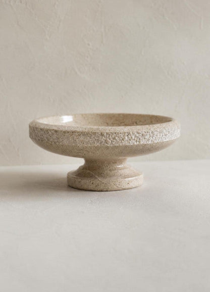 Limestone Pedestal Bowl