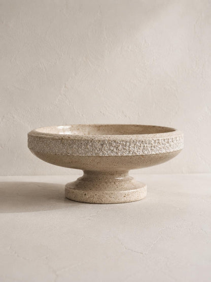 Limestone Pedestal Bowl